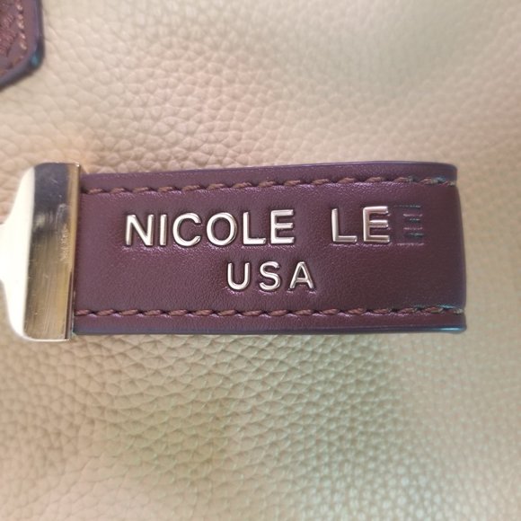 Nicole Lee Large Bag Tote Faux Bag Beige/Brown - Picture 10 of 10